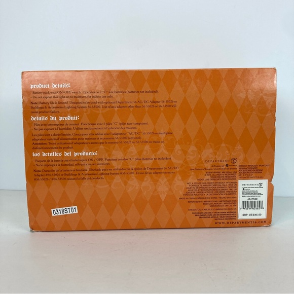 Dept 56 Halloween SPOOKY WROUGHT IRON GATE #4047599 Village Lighted Fence - Picture 2 of 10